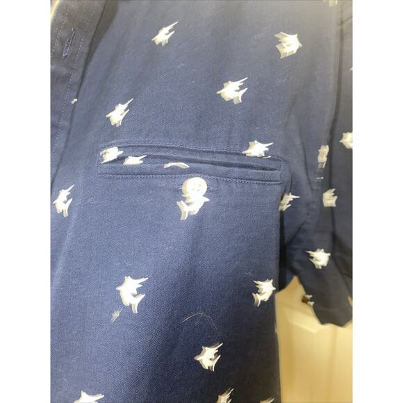 Super Dry XL Short Sleeve Button Up Swordfish Shirt - Picture 3 of 11
